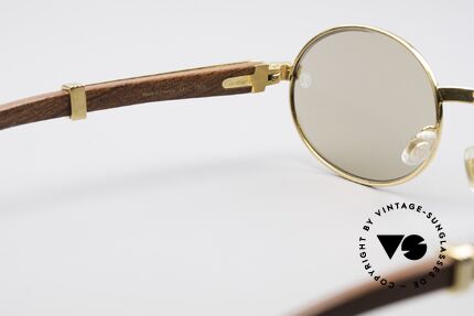 Cartier Giverny Oval Wood Sunglasses, Size: small, Made for Men and Women