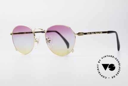 Jean Paul Gaultier 55-1178 Gold Plated Panto Sunglasses, classic 'panto style' & tricolored-gradient lenses, Made for Men and Women