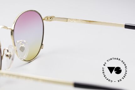 Jean Paul Gaultier 55-1178 Gold Plated Panto Sunglasses, sun lenses can be replaced with optical lenses, too, Made for Men and Women