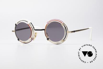 Casanova MTC 1 Round Art Sunglasses, glamorous CASANOVA sunglasses from around 1985, Made for Men and Women