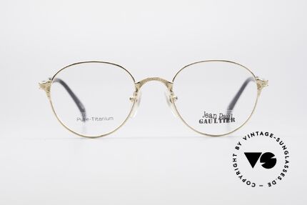 Jean Paul Gaultier 55-3183 Gold-Plated Titanium Frame, premium-quality (only 15 gram) - You must feel this!, Made for Men and Women