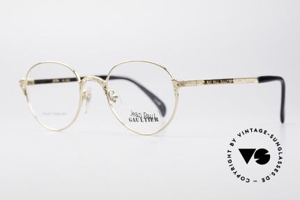 Jean Paul Gaultier 55-3183 Gold-Plated Titanium Frame, 22kt gold plated TITAN frame with orig. demo lenses, Made for Men and Women