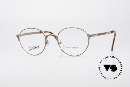 Jean Paul Gaultier 55-3183 90's Titanium Eyeglasses, rare vintage Jean Paul GAULTIER titanium eyeglasses, Made for Men and Women