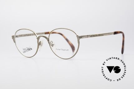 Jean Paul Gaultier 55-3183 90's Titanium Eyeglasses, with "Jean Paul Gaultier" lettering on both temples, Made for Men and Women