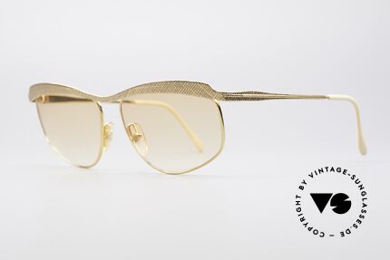 Casanova CN2 Gold Plated Ladies Shades, pretty classic frame with simple checkered pattern, Made for Women