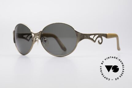 Jean Paul Gaultier 56-6108 Vintage Ladies Sunglasses, large, round frame; simply chic & feminine, Made for Women