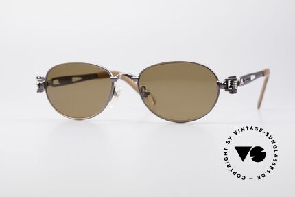 Jean Paul Gaultier 56-8102 Oval Steampunk Sunglasses, interesting vintage Jean Paul Gaultier sunglasses, Made for Men and Women