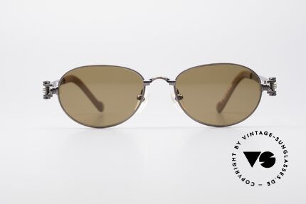 Jean Paul Gaultier 56-8102 Oval Steampunk Sunglasses, "industrial design" often called as "STEAMPUNK", Made for Men and Women