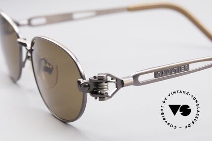 Jean Paul Gaultier 56-8102 Oval Steampunk Sunglasses, never worn (like all our JPG Steampunk sunglasses), Made for Men and Women