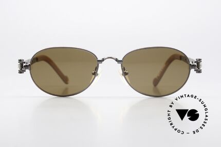 Jean Paul Gaultier 56-8102 Oval Steampunk Sunglasses, interesting vintage Jean Paul Gaultier sunglasses, Made for Men and Women