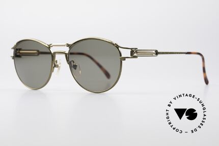 Jean Paul Gaultier 56-5107 Steampunk Panto Sunglasses, spring-loaded bridge and temples; just ingenious!, Made for Men and Women