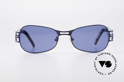 Jean Paul Gaultier 58-5107 No Retro Vintage Sunglasses, metal frame with superior matted bluish coating, Made for Men and Women