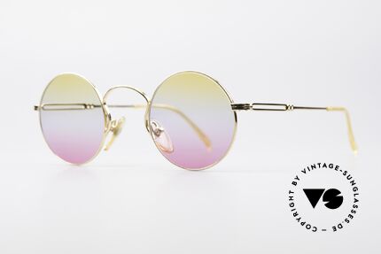 Jean Paul Gaultier 55-0172 Gold-Plated Round Frame, pure luxury designer piece (22kt gold-plated frame), Made for Men and Women