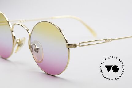Jean Paul Gaultier 55-0172 Gold-Plated Round Frame, new old stock (like all our rare vintage sunglasses), Made for Men and Women
