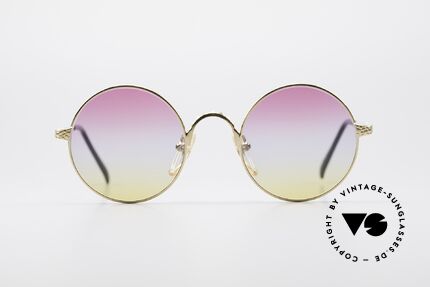 Jean Paul Gaultier 55-9671 Gold Plated Round Frame, high-end metal frame with costly engravings, Made for Men and Women Jean Paul Gaultier 55-9671 Gold Plated Round Frame, high-end metal frame with costly engravings, Made for Men and Women