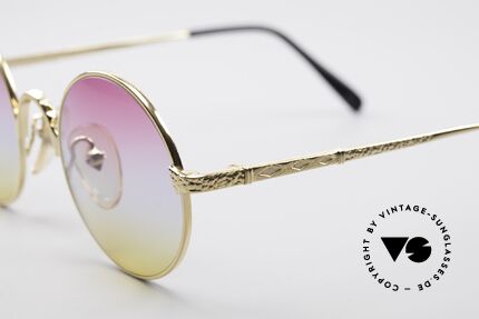 Jean Paul Gaultier 55-9671 Gold Plated Round Frame, a true designer piece in an unworn condition, Made for Men and Women Jean Paul Gaultier 55-9671 Gold Plated Round Frame, a true designer piece in an unworn condition, Made for Men and Women