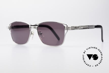 Jean Paul Gaultier 56-4173 Striking Square Sunglasses, interesting metal frame with many costly details, Made for Men