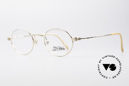 Jean Paul Gaultier 55-6105 Oval Vintage Glasses Gold, high-end frame (typically Gaultier); GOLD-PLATED!, Made for Men and Women Jean Paul Gaultier 55-6105 Oval Vintage Glasses Gold, high-end frame (typically Gaultier); GOLD-PLATED!, Made for Men and Women