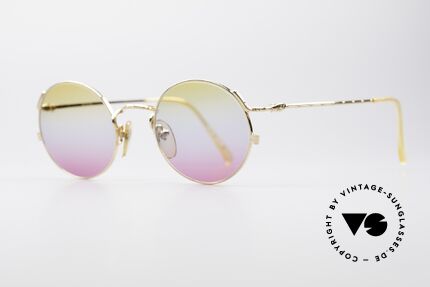 Jean Paul Gaultier 55-3176 Round Vintage Frame Gold, costly, high-class frame finish: 22kt gold-plated!, Made for Men and Women