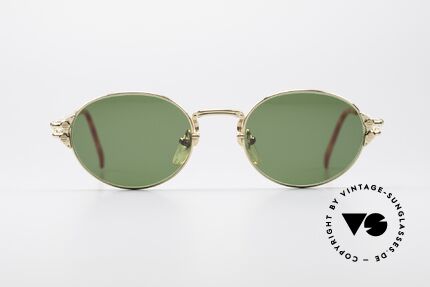 Jean Paul Gaultier 55-4173 Oval Vintage Sunglasses, brilliant locking flap-mechanism at the temple hinges, Made for Men and Women