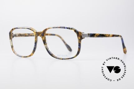 Metzler 1234 Vintage Glasses for Men, very noble frame coloring (a kind of blue-amber), Made for Men