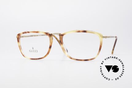 Gucci 1140 Ladies & Gents Eyeglasses, vintage 1980's eyeglasses by GUCCI with amber look, Made for Men and Women