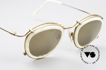 Jean Paul Gaultier 56-2271 Designer Steampunk Shades, new old stock (like all our vintage JP Gaultier shades), Made for Men and Women