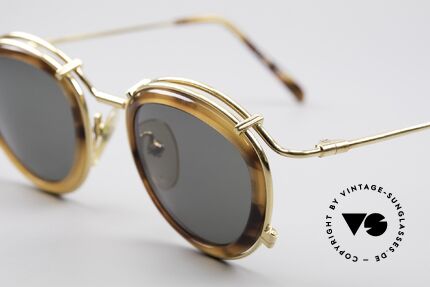 Jean Paul Gaultier 56-2271 Steampunk Designer Shades, classic gray-green sun lenses for 100% UV protection, Made for Men and Women