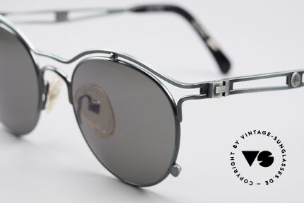 Jean Paul Gaultier 56-2174 Panto Style 90's Sunglasses, terrific frame finish in 'smoke green' (typically J.P.G.), Made for Men and Women