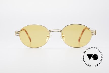 Jean Paul Gaultier 57-5107 Gold-Plated Oval Sunglasses, oval metal frame, GOLD-PLATED, TOP-quality!, Made for Men and Women