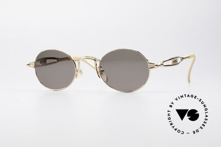 Jean Paul Gaultier 56-7108 Gold-Plated Oval Sunglasses, timeless Jean Paul GAULTIER vintage sunglasses, Made for Men and Women