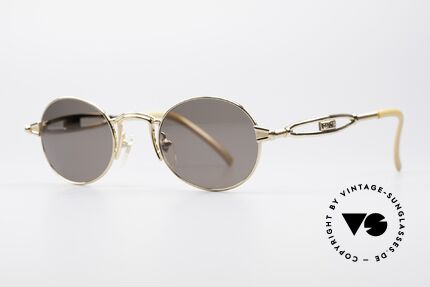 Jean Paul Gaultier 56-7108 Gold-Plated Oval Sunglasses, top-notch quality, made in Japan, GOLD-PLATED, Made for Men and Women