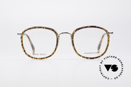 Giorgio Armani 863 Square Panto Eyeglass-Frame, square 'panto design' with discreet elegant coloring, Made for Men