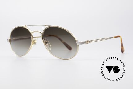 Bugatti 18503 Men's 90's Sunglasses, spring hinges & brilliant frame finish in gold / silver, Made for Men
