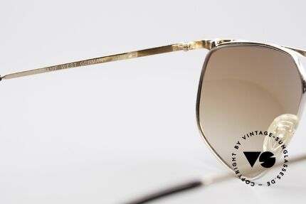 Zollitsch Cadre 9 18kt Gold Plated Sunglasses, NO RETRO fashion, but a rare 30 years old ORIGINAL, Made for Men
