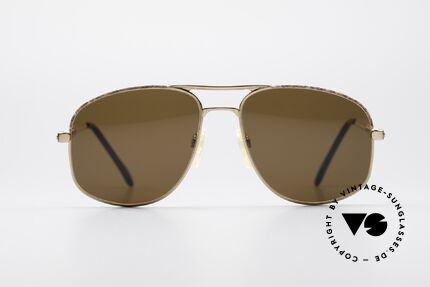 Zollitsch Cadre 8 18k Gold Plated Sunglasses, precious, 18kt gold-plated frame; made in W. Germany, Made for Men