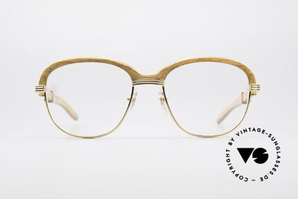 Cartier Malmaison Bubinga Precious Wood Frame, made of African Bubinga Wood, large size 56°19, 135, Made for Men and Women