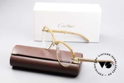 Cartier Malmaison Bubinga Precious Wood Frame, NO retro glasses; but 100% vintage Cartier ORIGINAL, Made for Men and Women