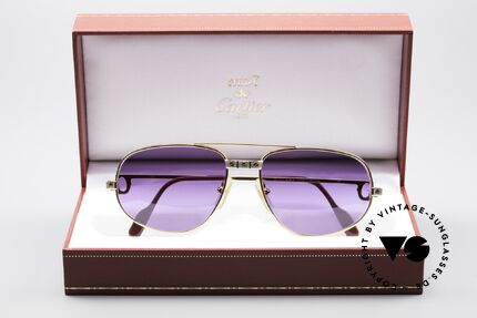 Cartier Romance Santos - S Luxury Sunglasses, 2nd hand but in mint condition incl. GENTA leather case, Made for Men and Women