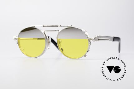 Jean Paul Gaultier 56-8171 Steampunk Glasses with Clip, 56-8171: the most wanted Gaultier sunglasses, worldwide, Made for Men and Women