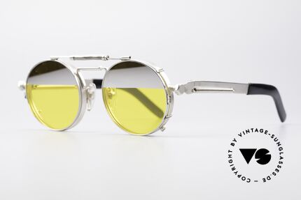 Jean Paul Gaultier 56-8171 Steampunk Glasses with Clip, worn by many celebrities around the world; true vintage!, Made for Men and Women