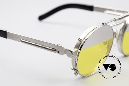 Jean Paul Gaultier 56-8171 Steampunk Glasses with Clip, CUSTOMIZED EDITION with sun clip; ONE OF A KIND!!, Made for Men and Women