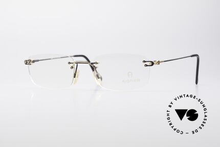 Aigner EA360 Rimless Vintage Glasses, Etienne AIGNER vintage designer eyeglasses of the 90's, Made for Men