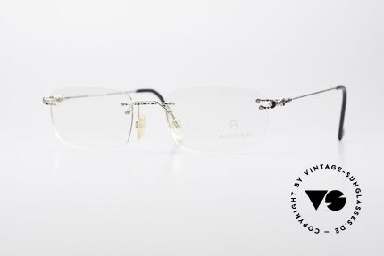 Aigner EA360 Rimless Vintage Eyeglasses, Etienne AIGNER vintage designer eyeglasses of the 90's, Made for Men