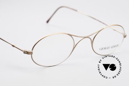 Giorgio Armani 229 The Schubert Glasses, small, plain and puristic 'wire glasses' with a X-bridge, Made for Men and Women