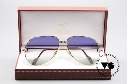 Cartier Vendome Santos - L Rare Luxury 80's Sunglasses, with extremely rare customized sun lenses (100% UV), Made for Men