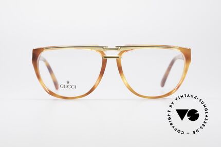 Gucci 2321 Ladies Designer Glasses 80's, with the famous Gucci symbol (2 connected stirrups), Made for Women