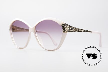 Christian Dior 2319 Pink Ladies Designer Shades, GOLD-PLATED temples with 'croco' pattern, Made for Women