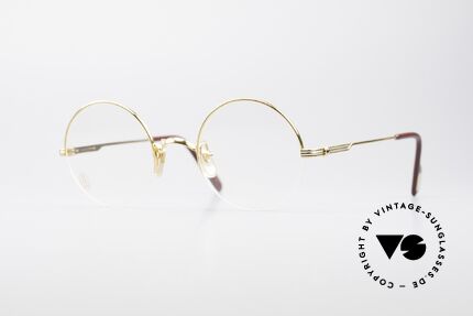 Cartier Mayfair - S Luxury Round Eyeglasses Nylor, noble CARTIER designer model from the 90's, Made for Men and Women
