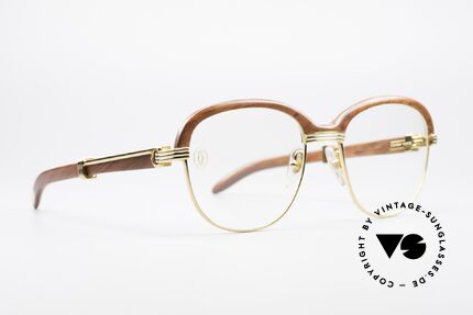 Cartier Malmaison Bubinga Precious Wood Glasses, noble rarity in perfect unworn condition; pure luxury, Made for Men and Women